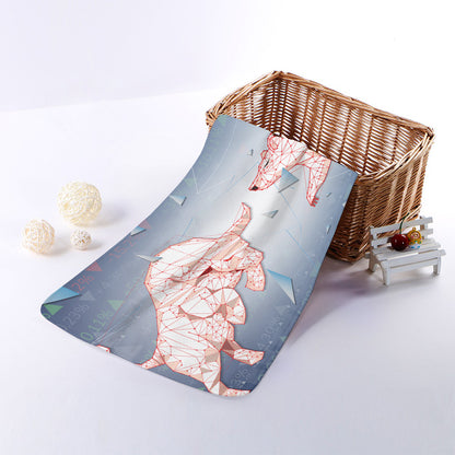 Bull And Bear Stock Market Print Towel