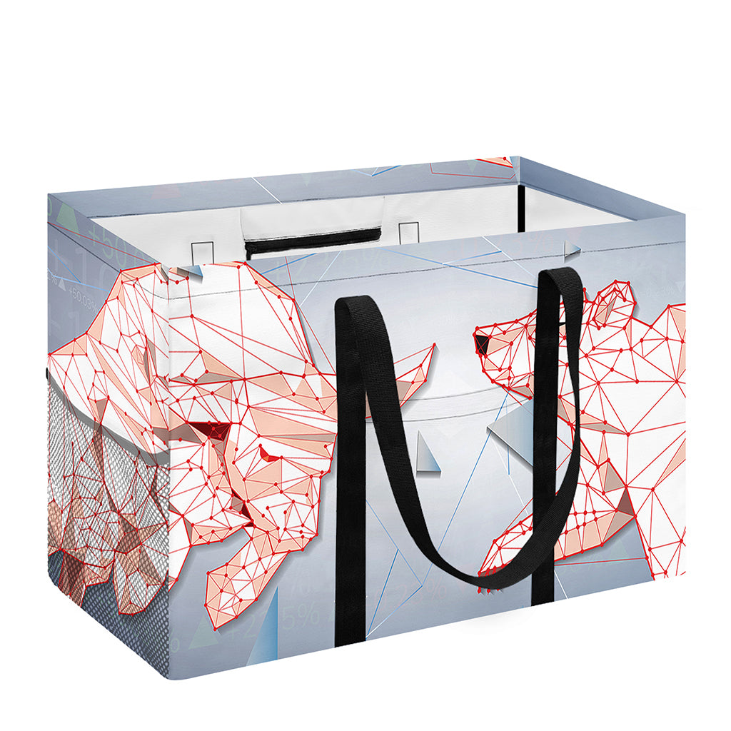 Bull And Bear Stock Market Print Utility Tote Bag