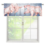 Bull And Bear Stock Market Print Window Valance