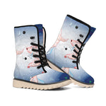 Bull And Bear Stock Market Print Winter Boots