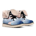 Bull And Bear Stock Market Print Winter Boots