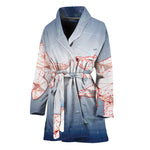 Bull And Bear Stock Market Print Women's Bathrobe