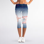 Bull And Bear Stock Market Print Women's Capri Leggings