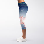 Bull And Bear Stock Market Print Women's Capri Leggings