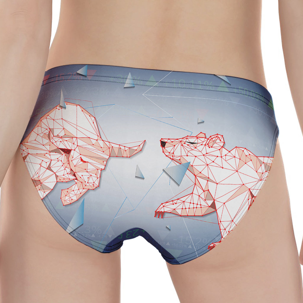 Bull And Bear Stock Market Print Women's Panties