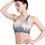 Bull And Bear Stock Market Print Women's Sports Bra