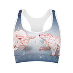 Bull And Bear Stock Market Print Women's Sports Bra