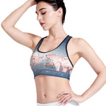 Bull And Bear Stock Market Print Women's Sports Bra
