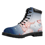 Bull And Bear Stock Market Print Work Boots