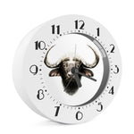 Bull Portrait Print Alarm Clock
