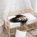 Bull Portrait Print Baby Crib Sheet