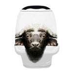Bull Portrait Print Baby Seat Cover