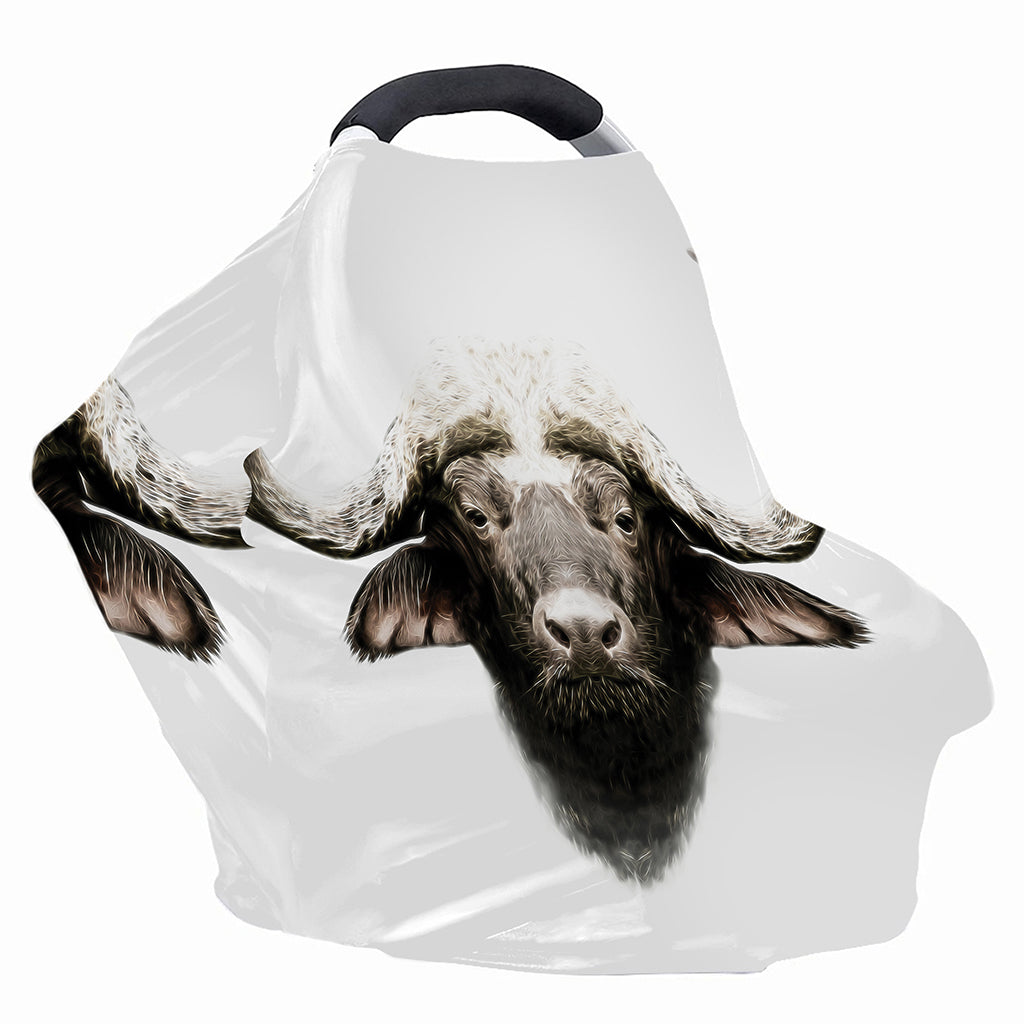 Bull Portrait Print Baby Seat Cover