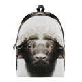 Bull Portrait Print School Backpack