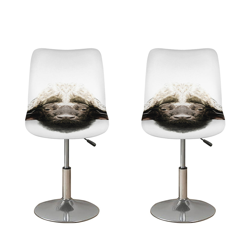 Bull Portrait Print Bar Stool Covers