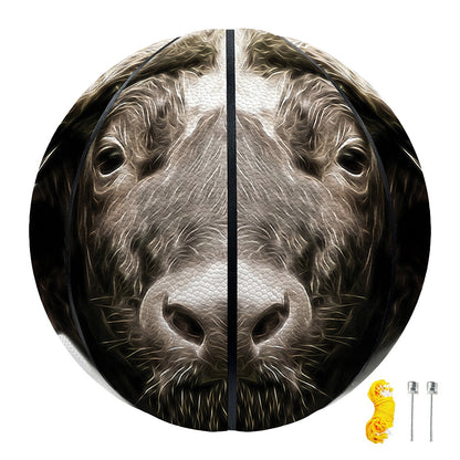 Bull Portrait Print Basketball