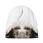 Bull Portrait Print Beanie