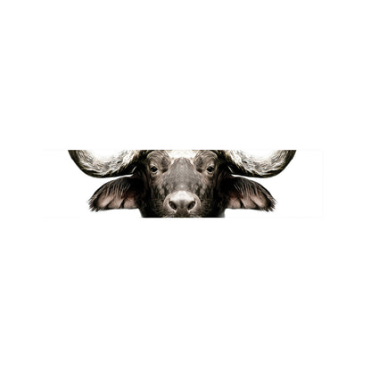 Bull Portrait Print Bed Runner