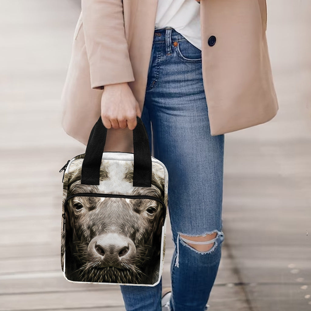 Bull Portrait Print Bible Tote Bag