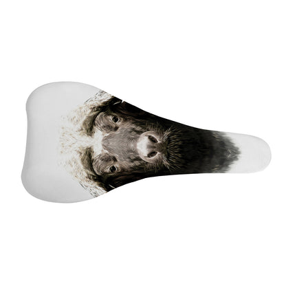 Bull Portrait Print Bicycle Seat Cover