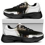 Bull Portrait Print Black Chunky Shoes