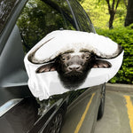 Bull Portrait Print Car Side Mirror Covers