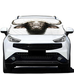 Bull Portrait Print Car Windshield Snow Cover