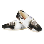 Bull Portrait Print Casual Shoes