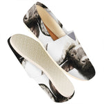 Bull Portrait Print Casual Shoes