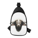 Bull Portrait Print Chest Bag