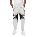 Bull Portrait Print Cotton Pants
