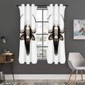 Bull Portrait Print Grommet Curtain Panels
