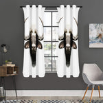 Bull Portrait Print Curtain
