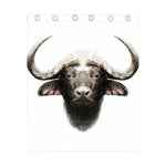 Bull Portrait Print Curtain