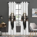 Bull Portrait Print Curtain