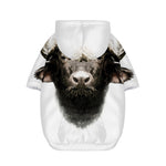 Bull Portrait Print Dog Zip Up Hoodie