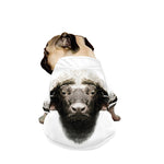 Bull Portrait Print Dog Zip Up Jacket