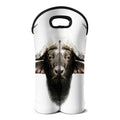 Bull Portrait Print Double Neoprene Wine Tote
