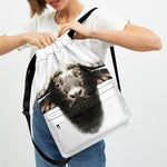 Bull Portrait Print Drawstring Backpack