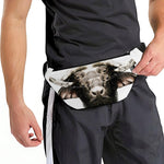 Bull Portrait Print Fanny Pack