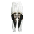 Bull Portrait Print Fleece Lined Knit Pants