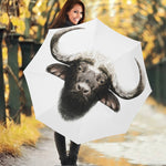 Bull Portrait Print Foldable Umbrella