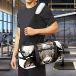 Bull Portrait Print Gym Bag