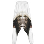 Bull Portrait Print Hammer Pants