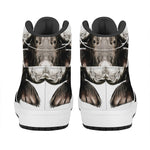 Bull Portrait Print High Top Leather Sneakers