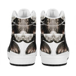 Bull Portrait Print High Top Leather Sneakers