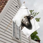 Bull Portrait Print House Flag