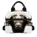 Bull Portrait Print Insulated Lunch Bag
