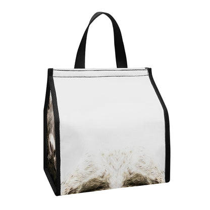 Bull Portrait Print Insulated Lunch Tote