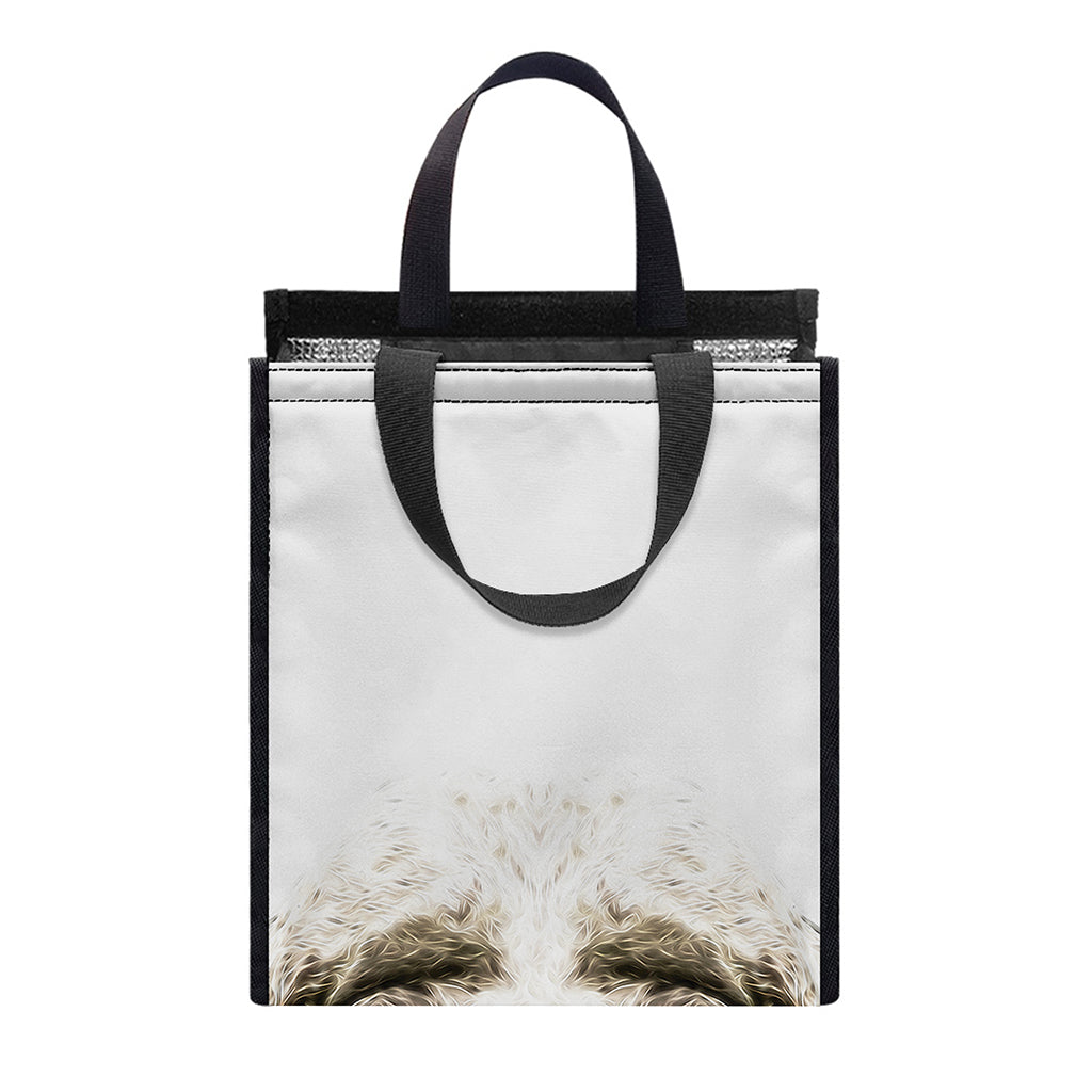 Bull Portrait Print Insulated Lunch Tote
